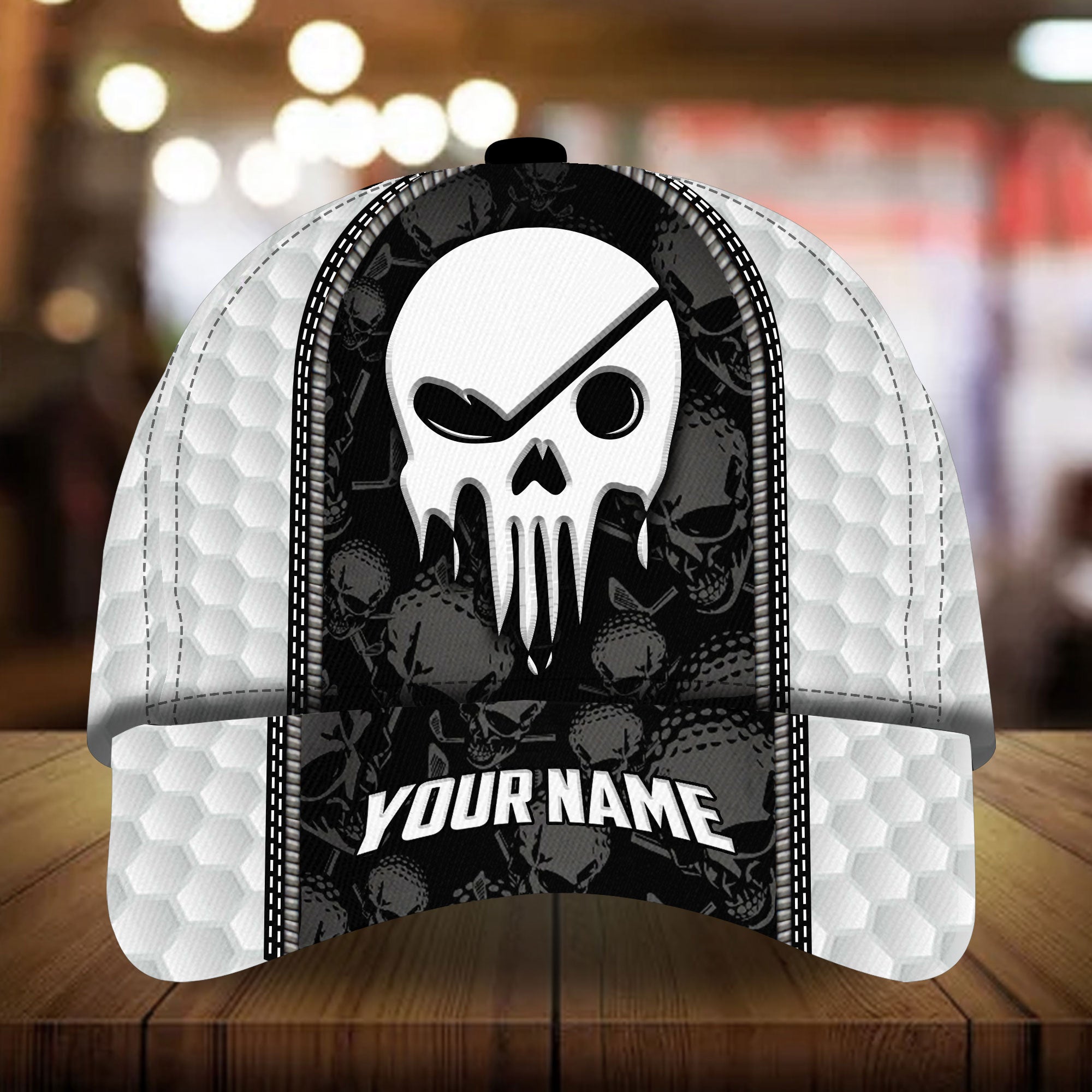Cool SKull Golf Lover Cap Golfing Hats 3D Multicolor Personalized