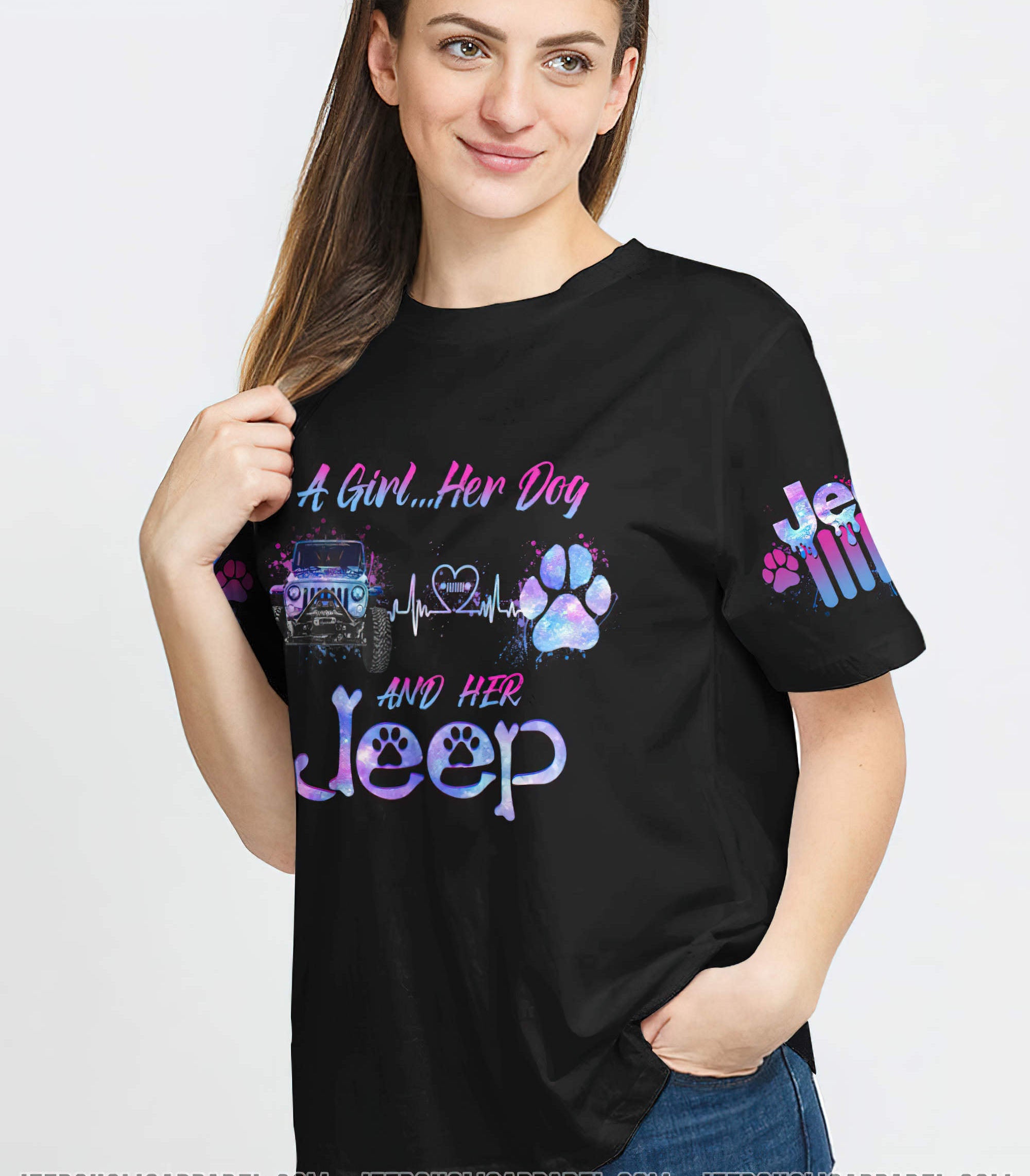 a-girl-her-dog-and-her-jeep-t-shirt