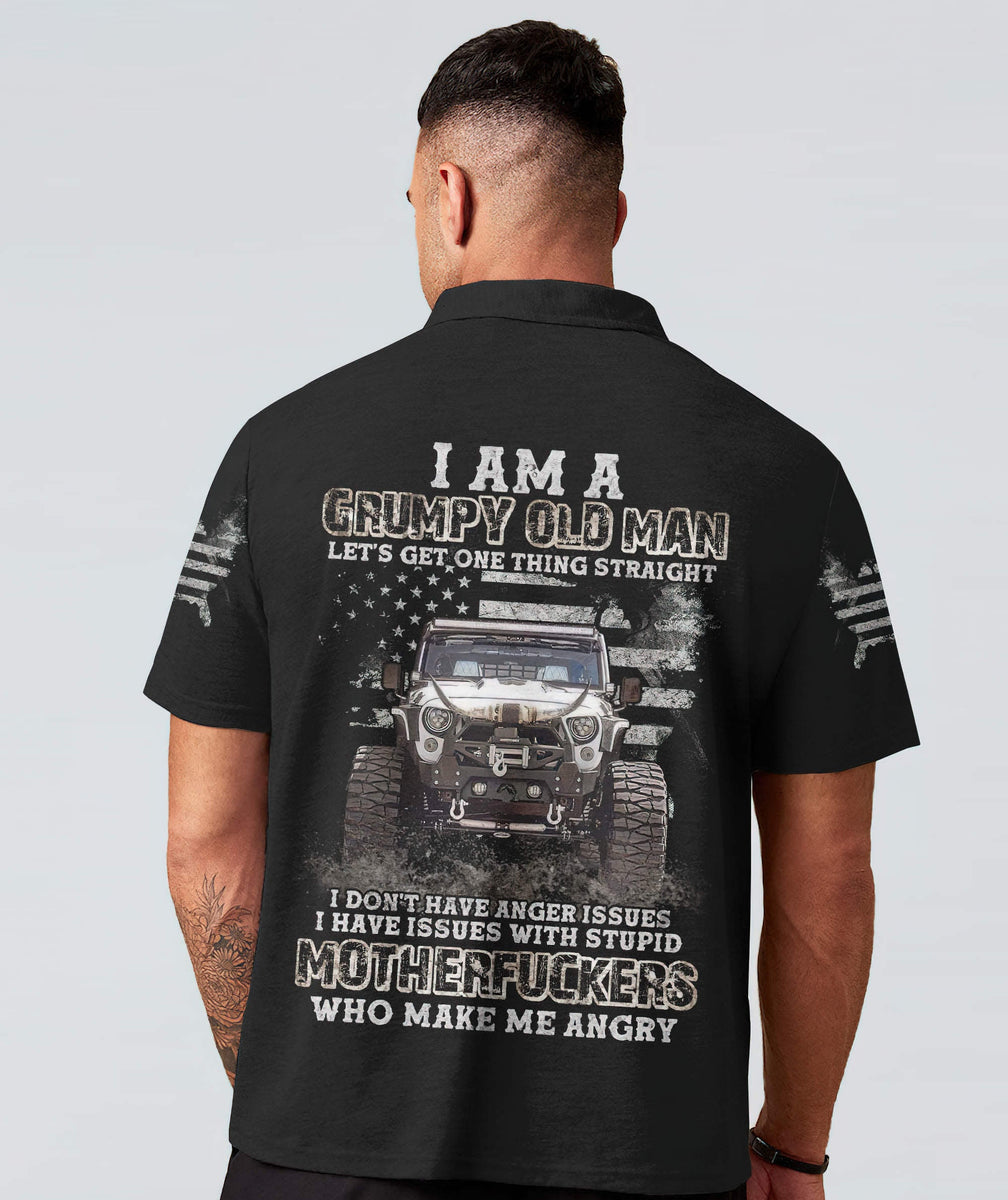 I Am A Grumpy Old Man Jeep Polo Shirt – Aljaira
