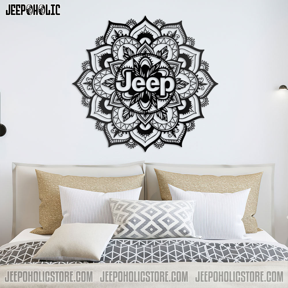 Jeep Mandala Metal Sign – Aljaira