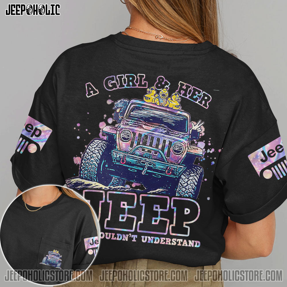A Girl And Her Jeep Holo All Over Print