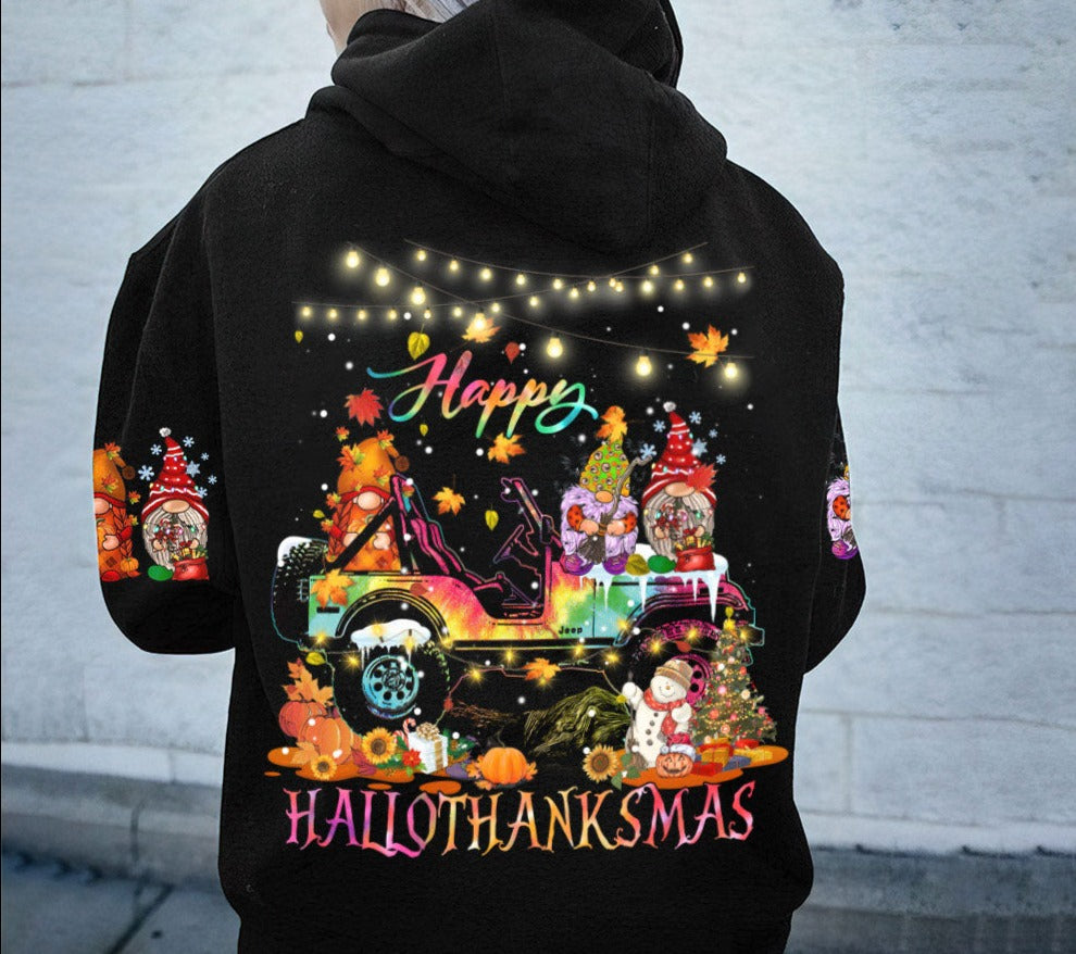 Happy Hallothanksmas Gn Jeep Hoodie