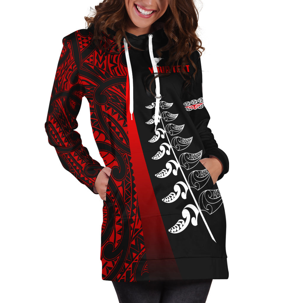 custom-personalised-waitangi-day-hoodie-dress-maori-mix-fern-style-red-lt13