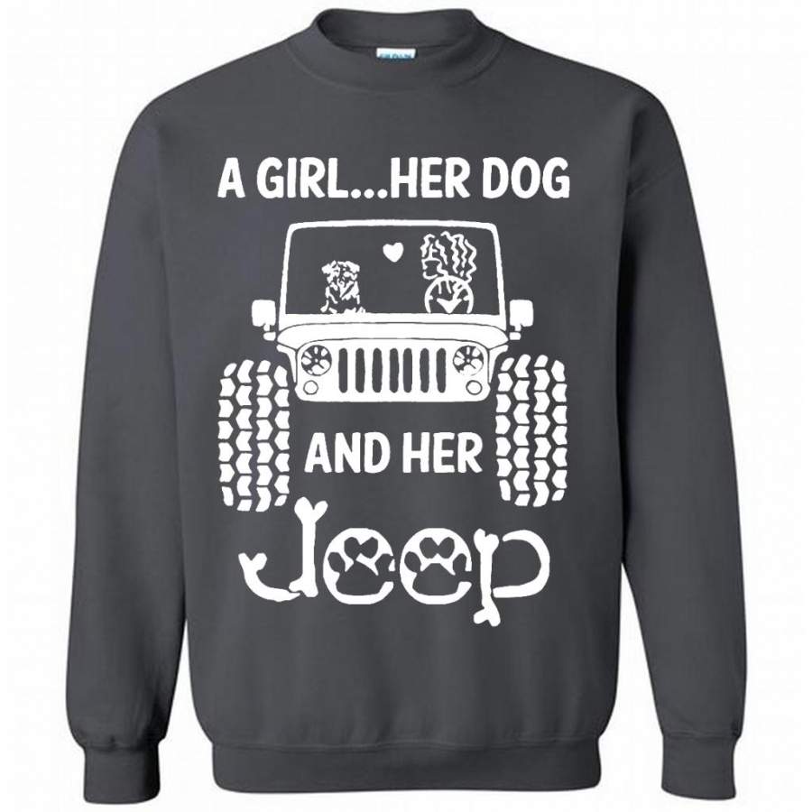 a-girl-her-dog-and-her-jeep-b-gildan-crewneck-sweatshirt