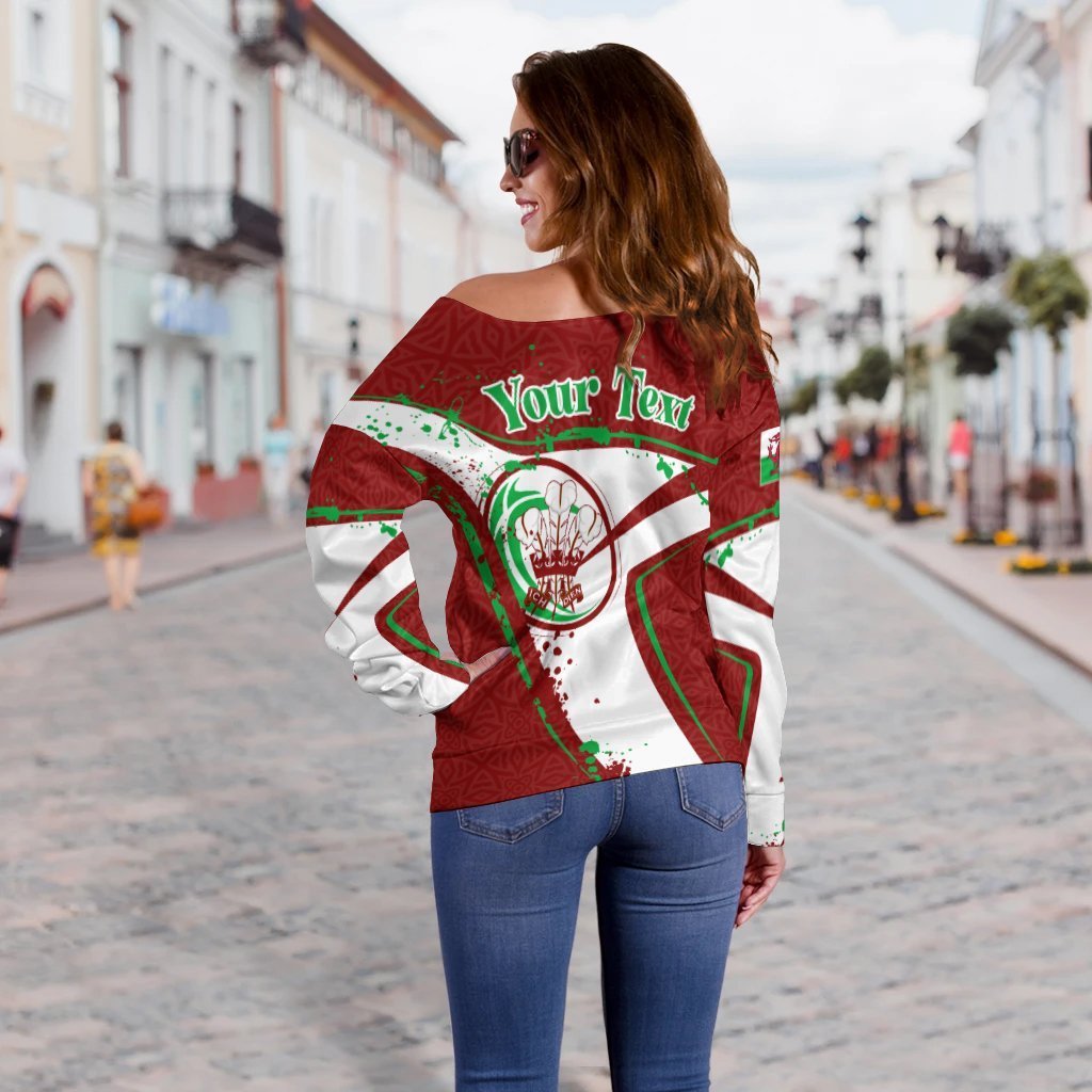 custom-text-wales-rugby-personalised-womens-off-shoulder-sweater-welsh-rugby