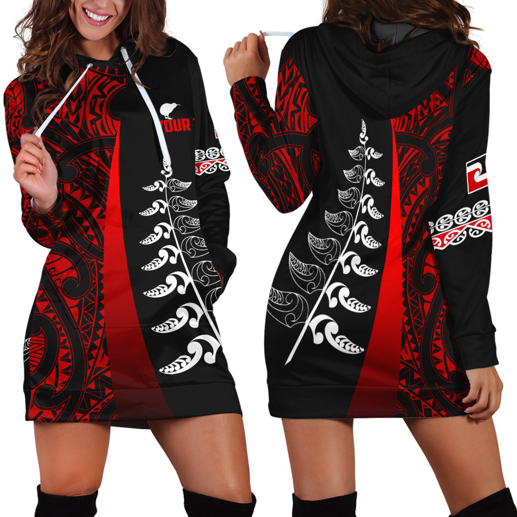 custom-personalised-waitangi-day-hoodie-dress-maori-mix-fern-style-red-lt13