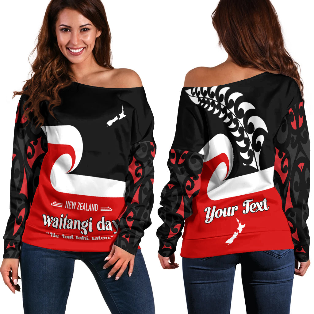 custom-personalised-waitangi-day-off-shoulder-sweater-maori-fern-and-tino-rangatiratanga-flag-lt13