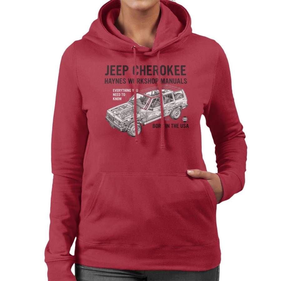 haynes-owners-workshop-manual-jeep-cherokee-black-womens-hooded-sweatshirt