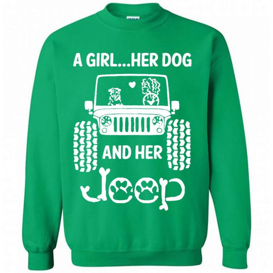 a-girl-her-dog-and-her-jeep-b-gildan-crewneck-sweatshirt
