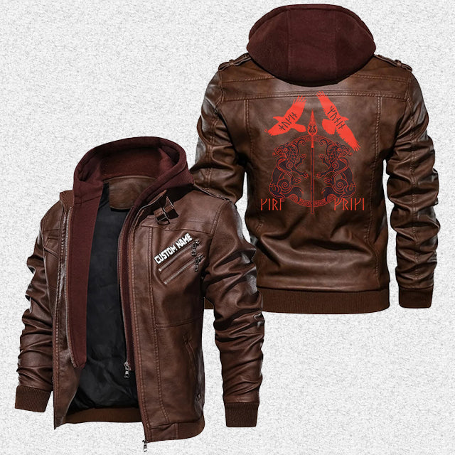 custom-personalised-viking-leather-jacket-red-viking-wolf-and-raven