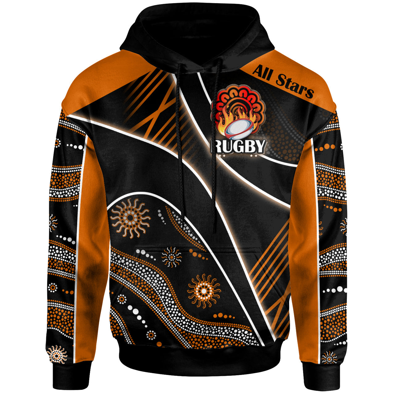 all-stars-rugby-hoodie-custom-rugby-ball-in-fire-hoodie-rlt13