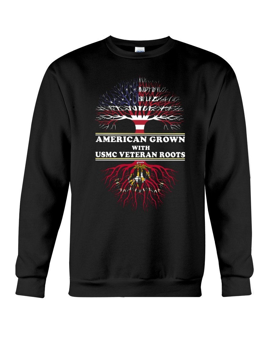 American Grown With USMC Veteran Roots Veteran Unisex T Shirt LT11