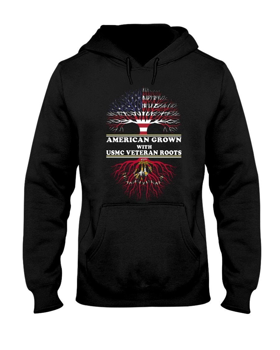 American Grown With USMC Veteran Roots Veteran Unisex T Shirt LT11
