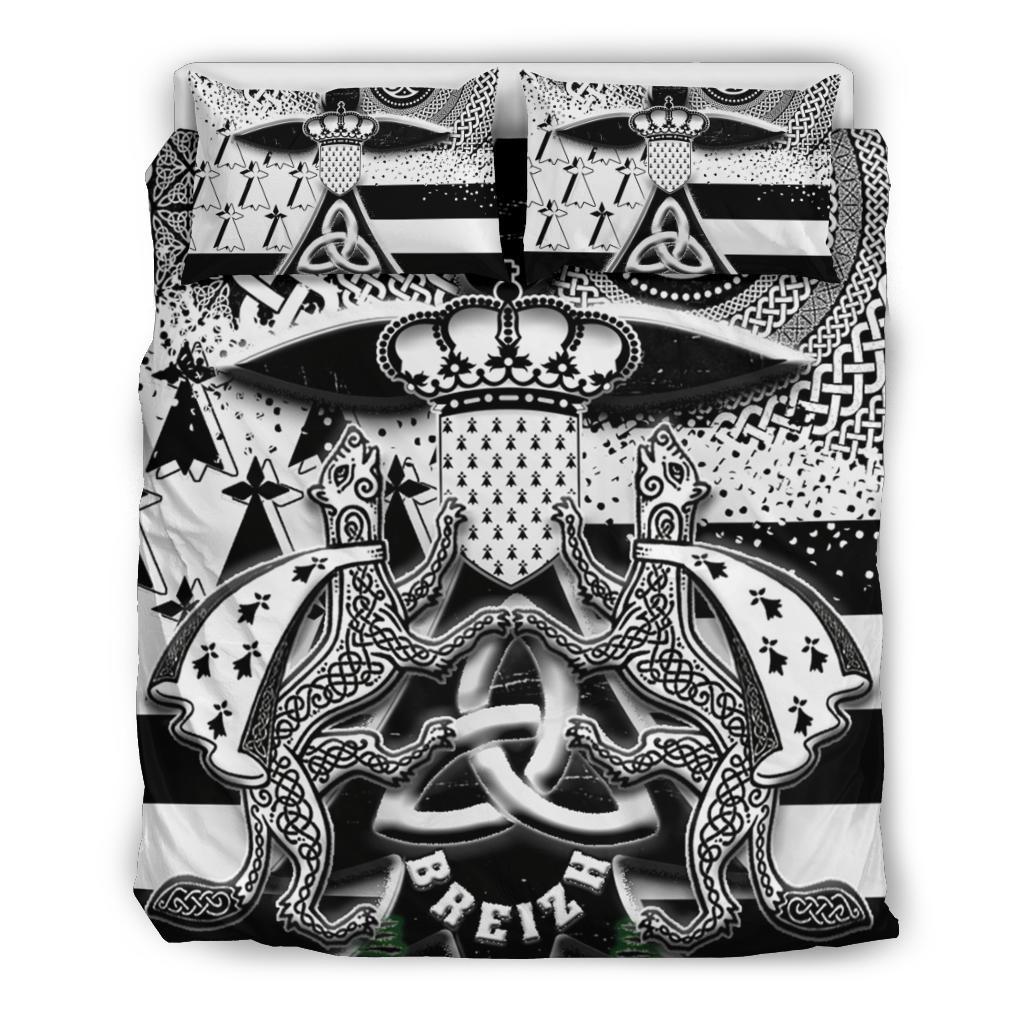 Celtic Brittany Bedding Set - Brittany Flag With Stoat Ermine and Tris ...