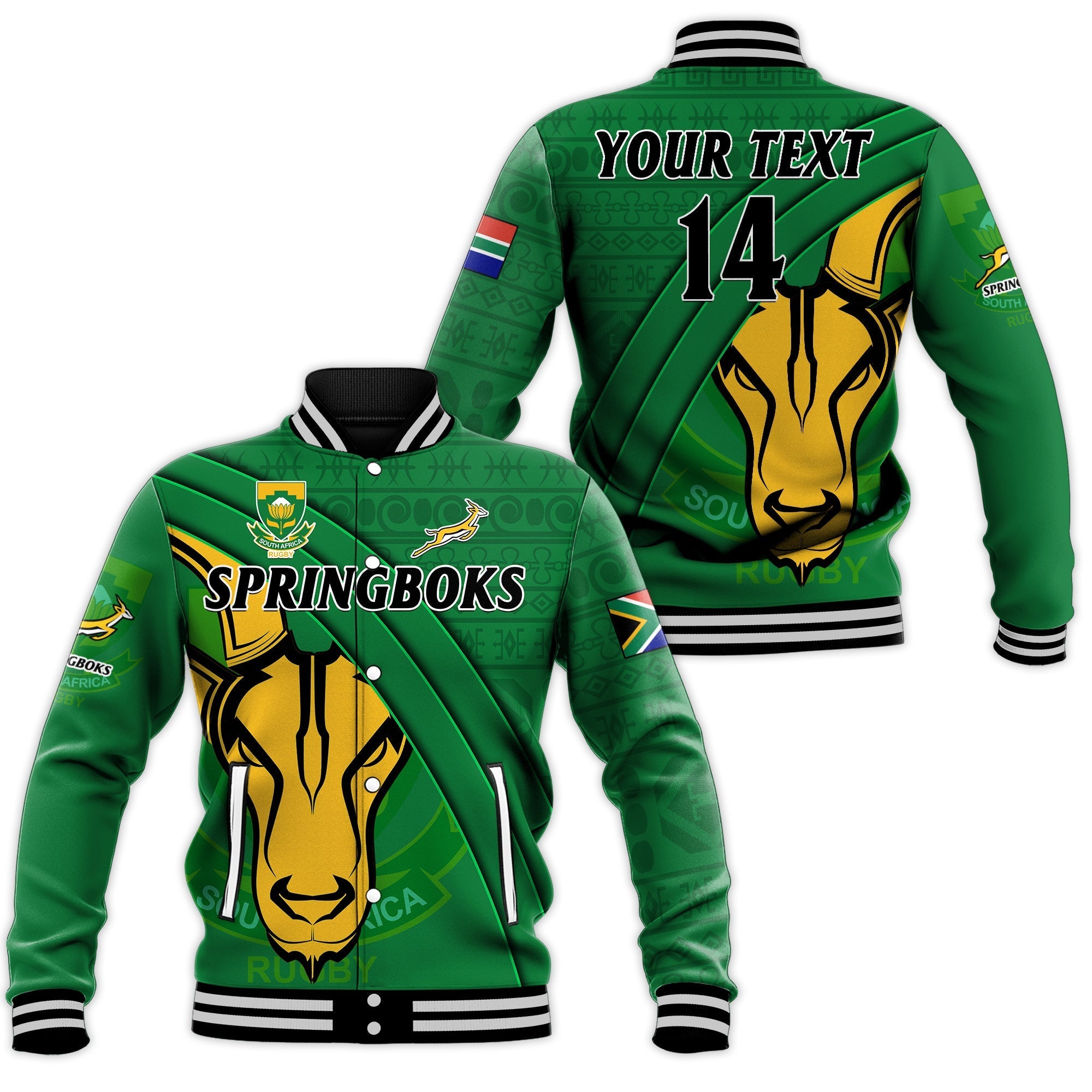 custom-text-and-number-south-africa-rugby-baseball-jacket-bokke-springbok-with-african-pattern-stronger-together