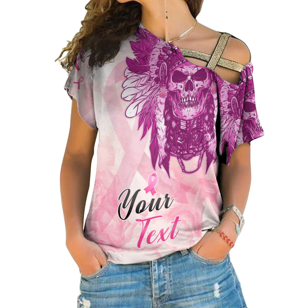 custom-personalised-pink-power-breast-cancer-cross-shoulder-shirt-never-give-up-native-american-skull
