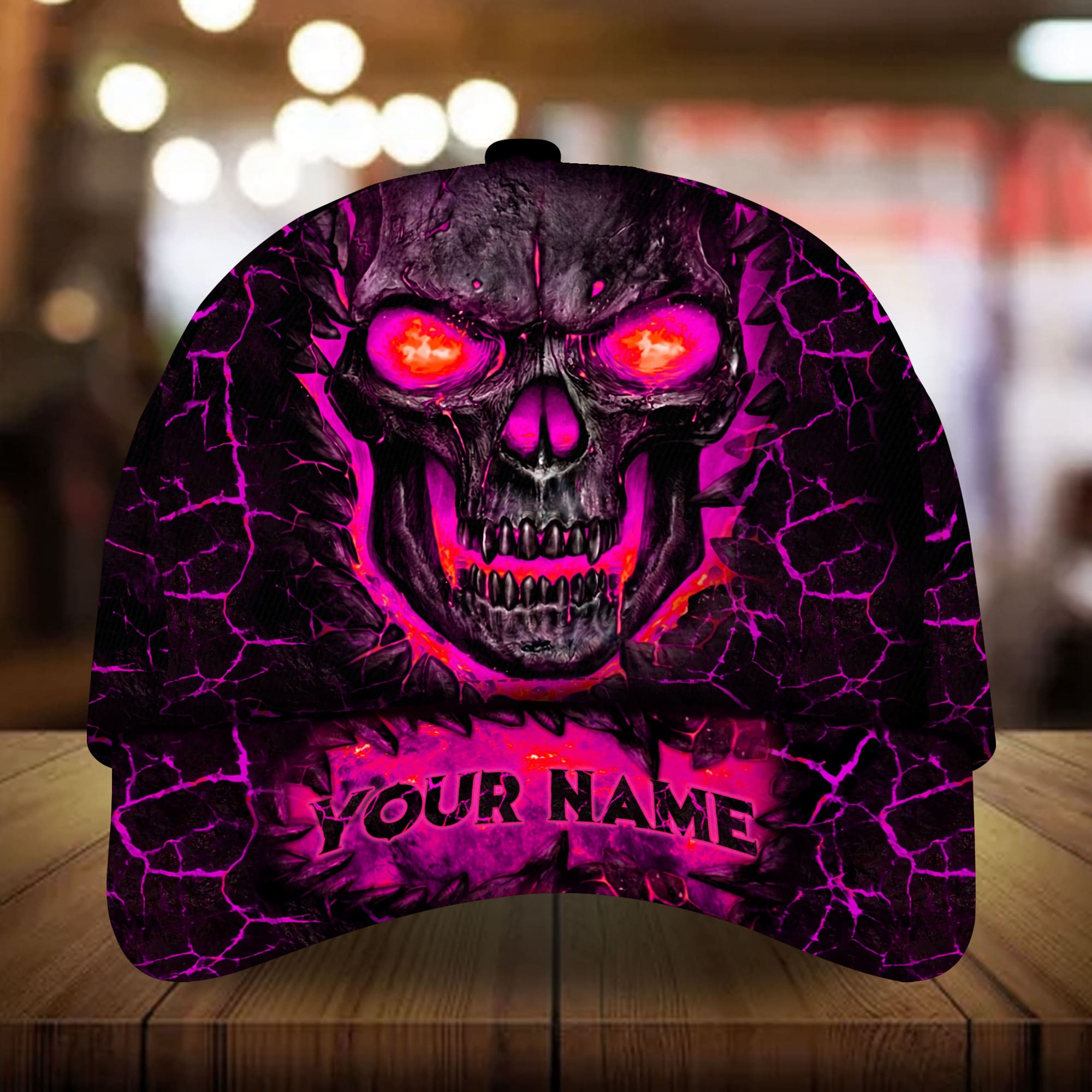 Premium Unique Lava Skull Personalized Cap 3D Multicolor Customized