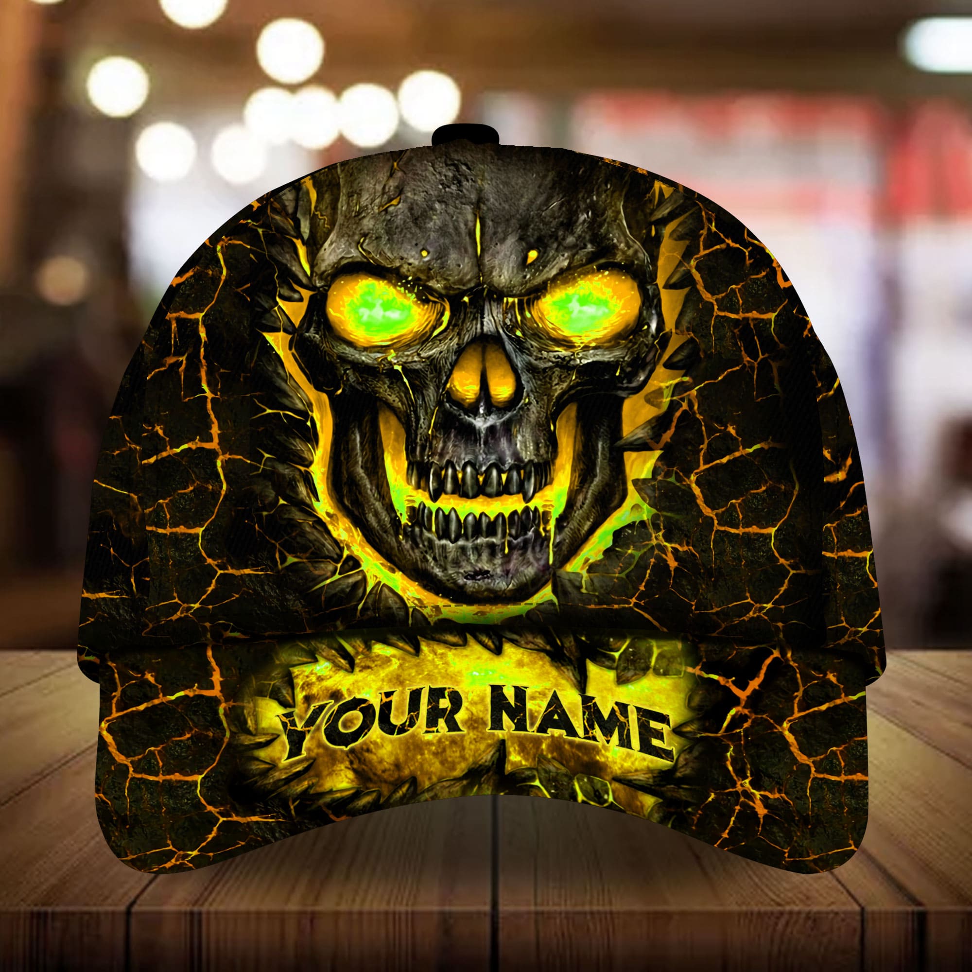 Premium Unique Lava Skull Personalized Cap 3D Multicolor Customized