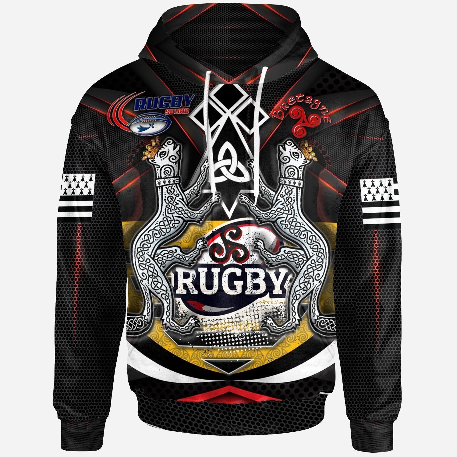 custom-text-bretagne-rugby-personalised-hoodie-celtic-triskelion-and-stoat-ermine-sport-version