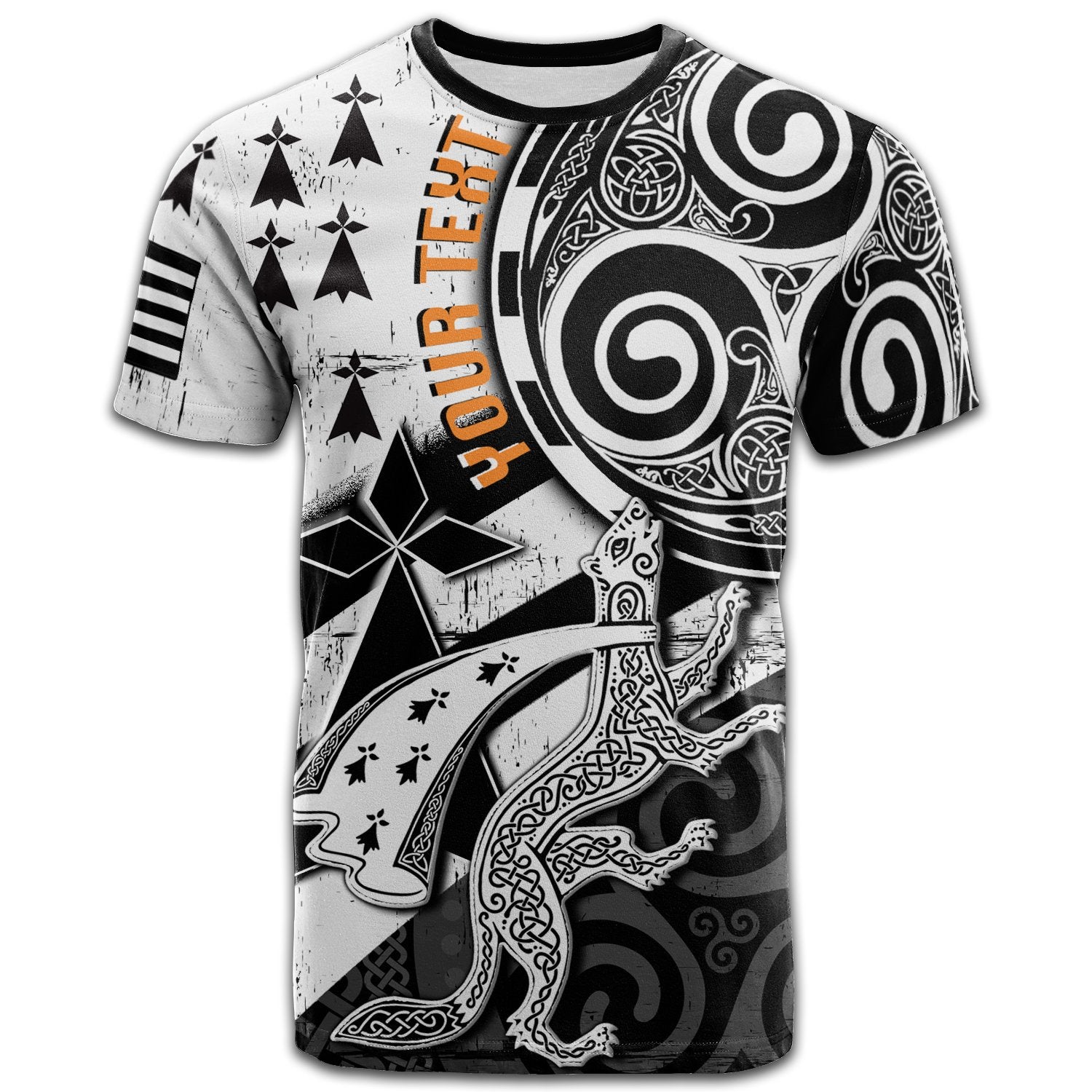 custom-text-bretagne-personalised-t-shirt-brittany-ermine-with-celtic-triskelion