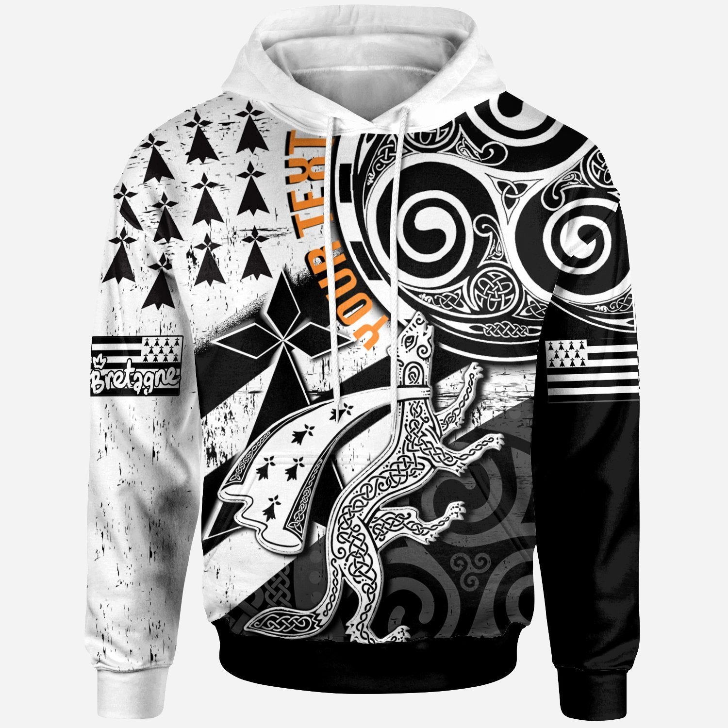 custom-text-bretagne-personalised-hoodie-brittany-ermine-with-celtic-triskelion