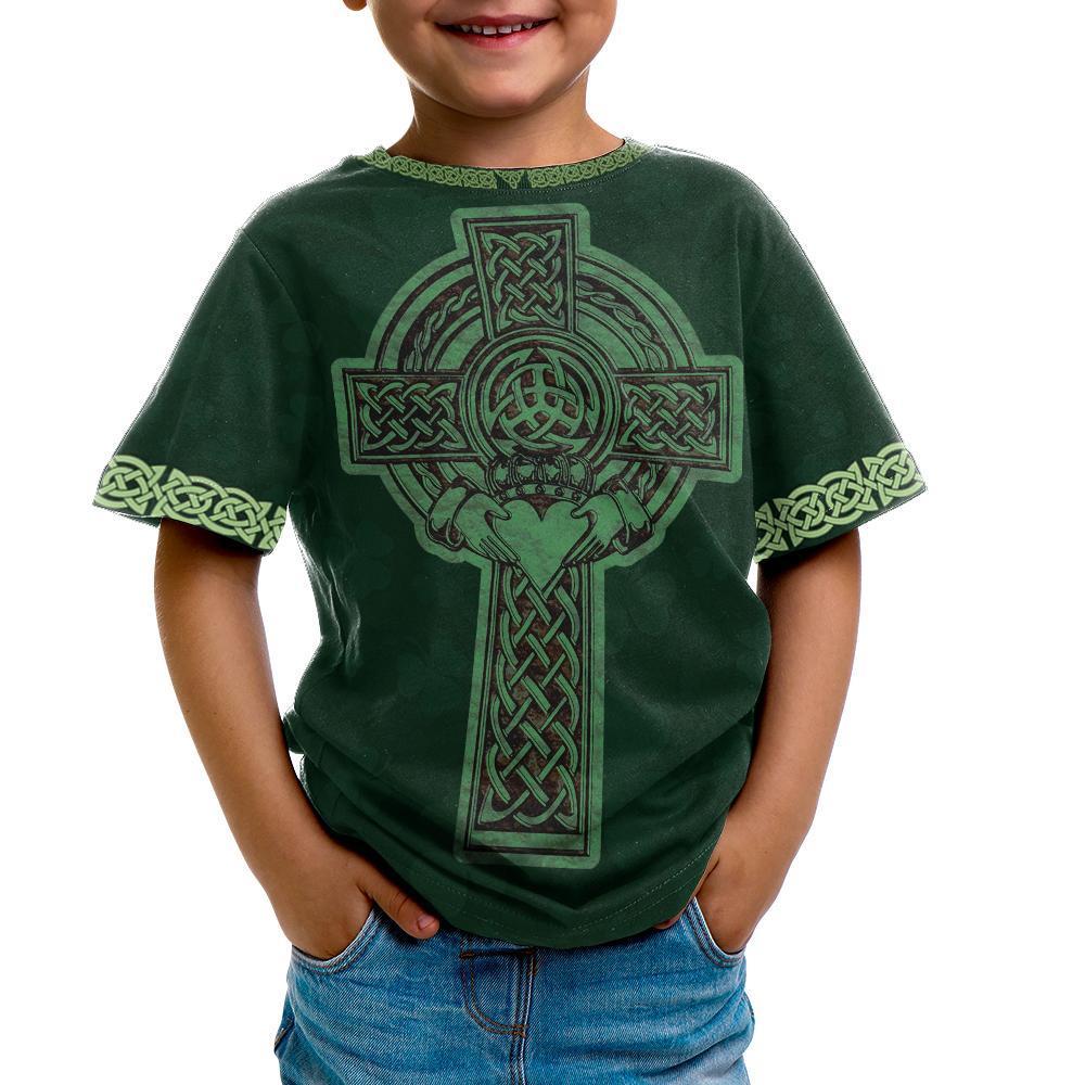 kid-celtic-ireland-t-shirt-irish-cross-with-celtic-knot-and-claddagh-ring