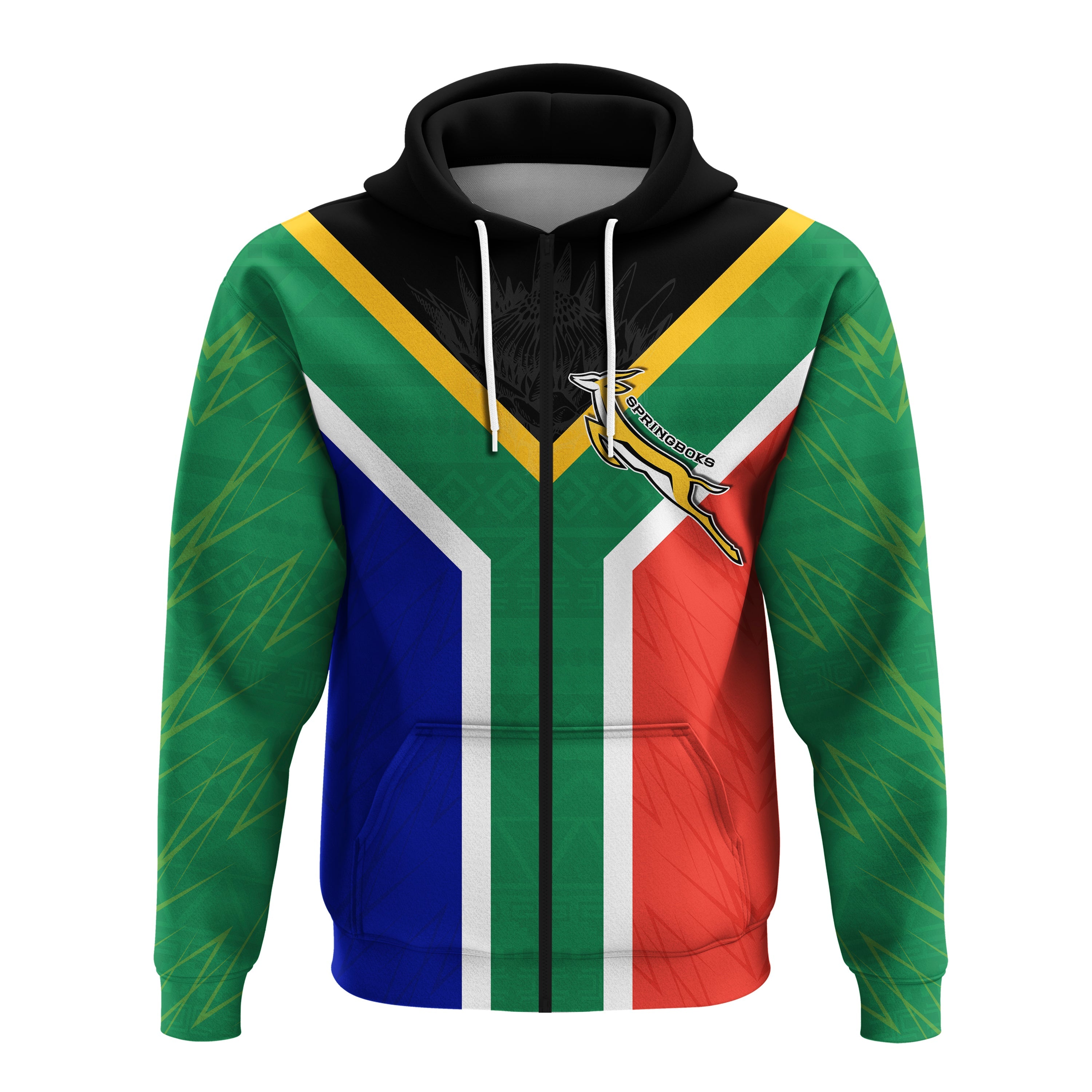 Springboks Passion Zip Hoodie South Africa Rugby LT13 – Aljaira