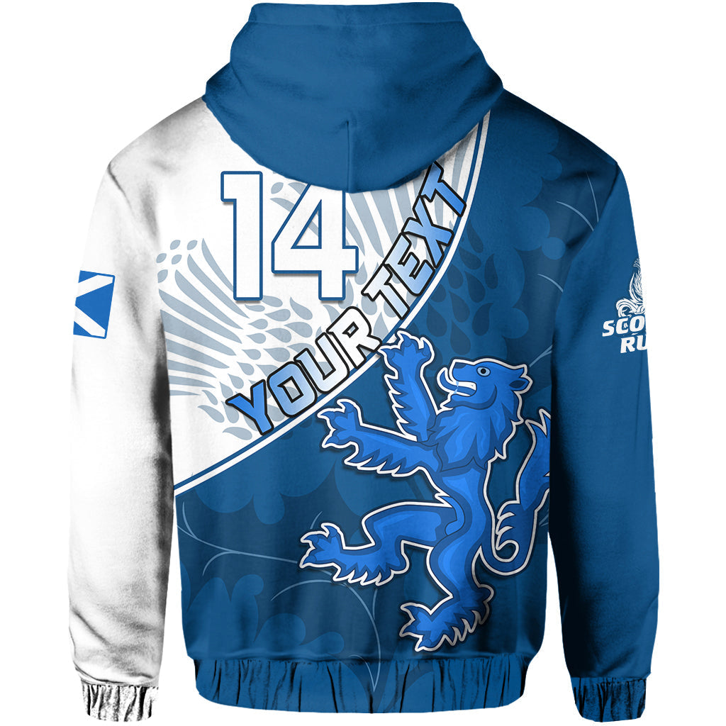 custom-text-and-number-scotland-rugby-hoodie-scottish-coat-of-arms-mix-thistle-newest-version