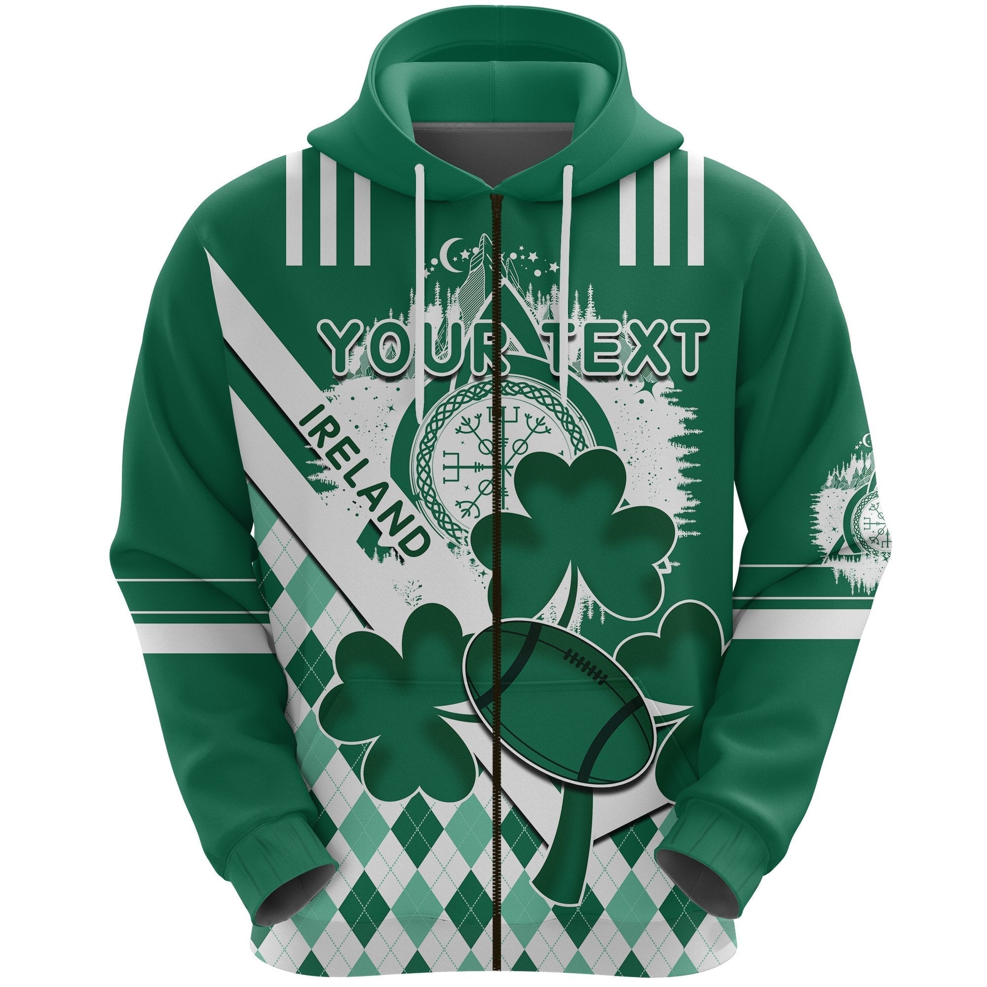 custom-personalised-ireland-rugby-shamrock-zip-hoodie-mix-irish-celtic