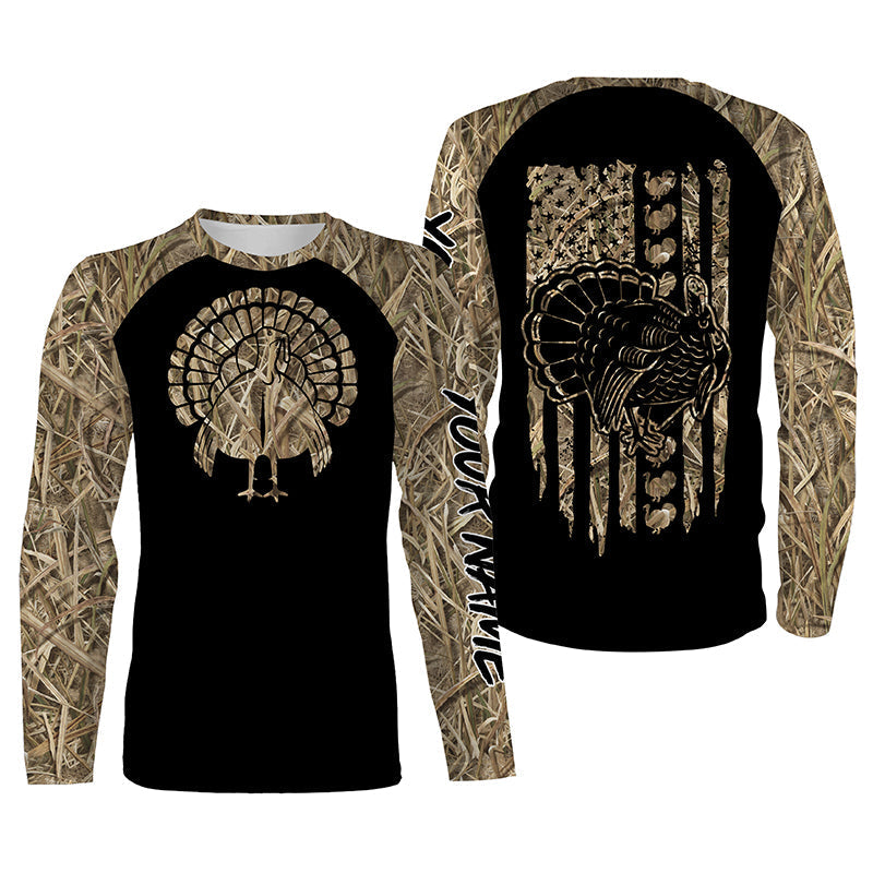 turkey-hunting-camo-american-flag-custom-name-3d-all-over-print-shirts-hunting-gift-for-hunters-fishing-long-sleeve-shirts