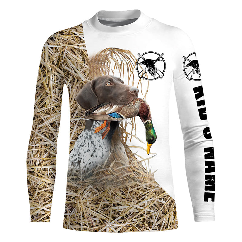 duck-hunting-with-german-shorthaired-pointer-dog-custom-camo-shirts-best-hunting-dog-hunting-gift-fishing-long-sleeve-shirts