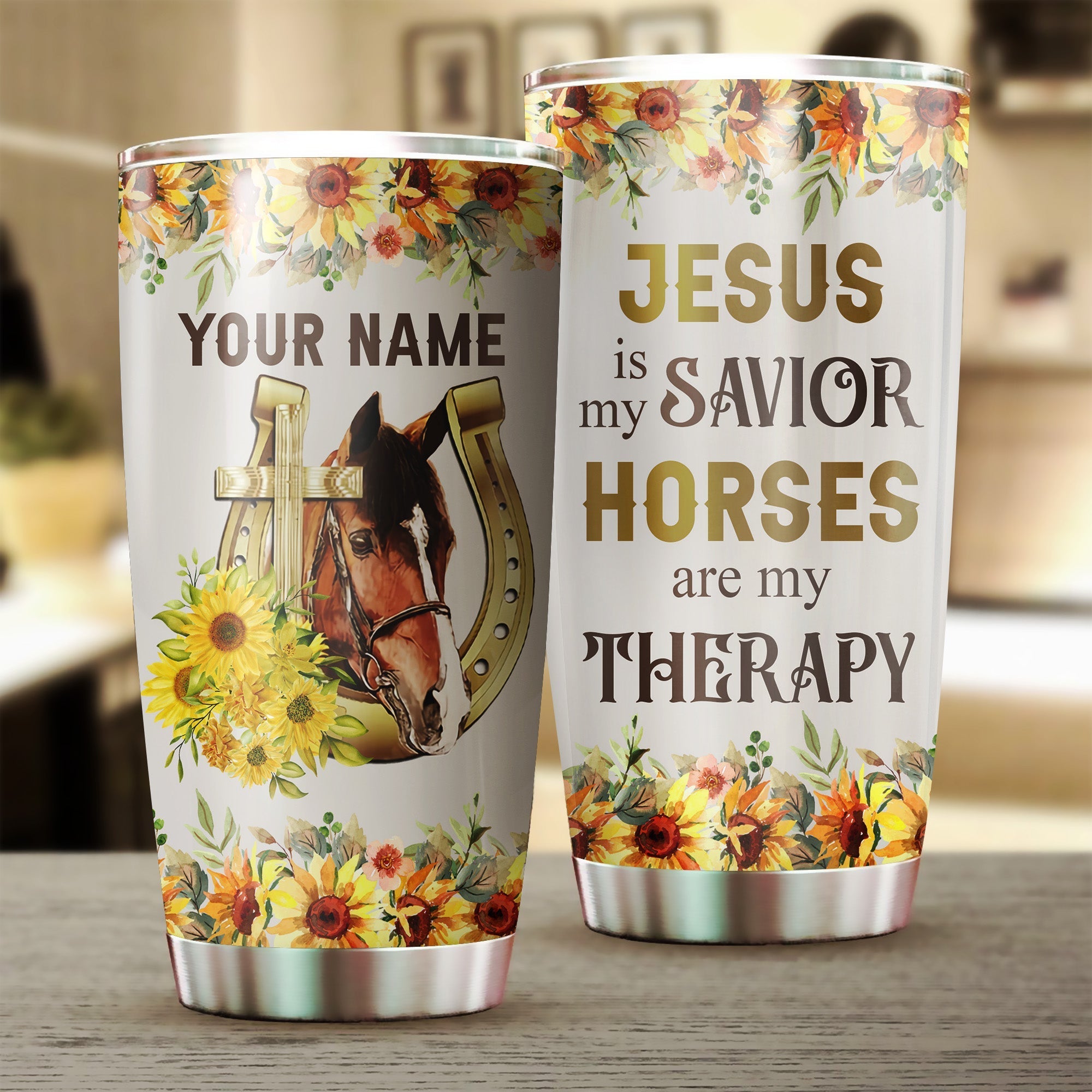 1pc-beautiful-horse-sunflower-jesus-is-my-savior-horses-are-my-therapy-stainless-steel-tumbler-cup-customize-name-horse-gifts-fishing-tumbler