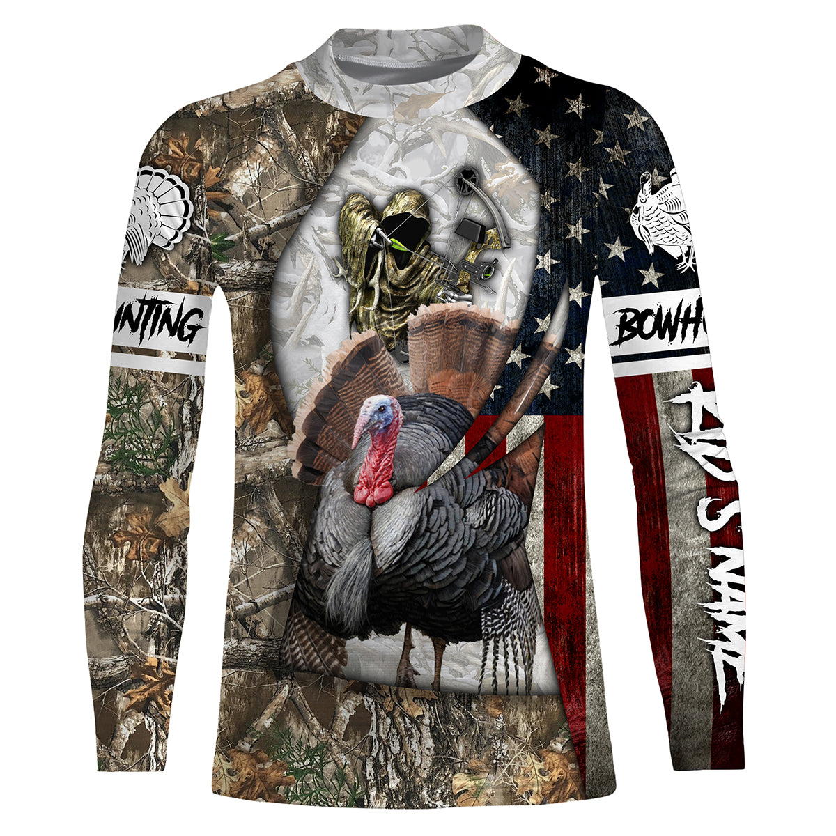 turkey-bowhunting-american-flag-camo-custom-name-all-over-print-shirts-personalized-hunting-gifts-fishing-long-sleeve-shirts