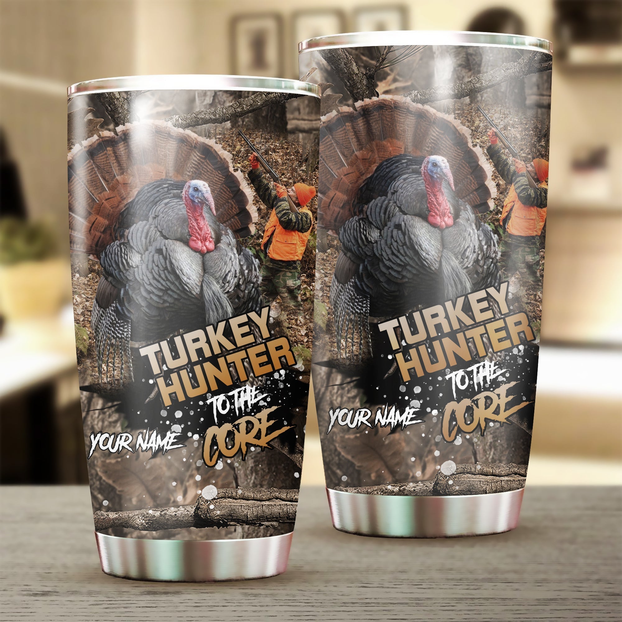 1pc-turkey-hunter-to-the-core-custom-name-stainless-steel-tumbler-cup-personalized-turkey-hunting-gifts-fishing-tumbler