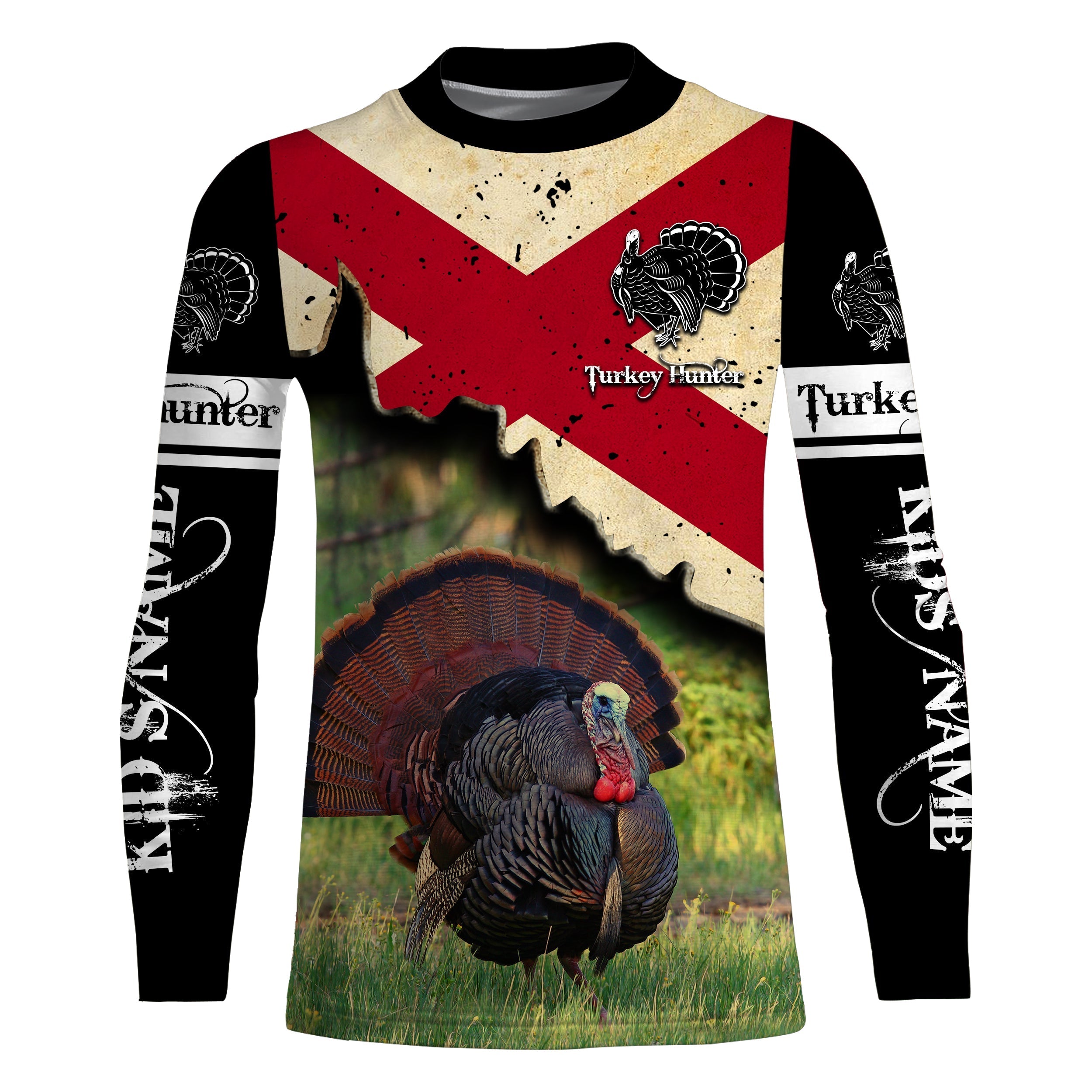 turkey-hunting-alabama-state-flag-custom-name-all-over-printed-shirts-turkey-hunting-gifts-fishing-long-sleeve-shirts