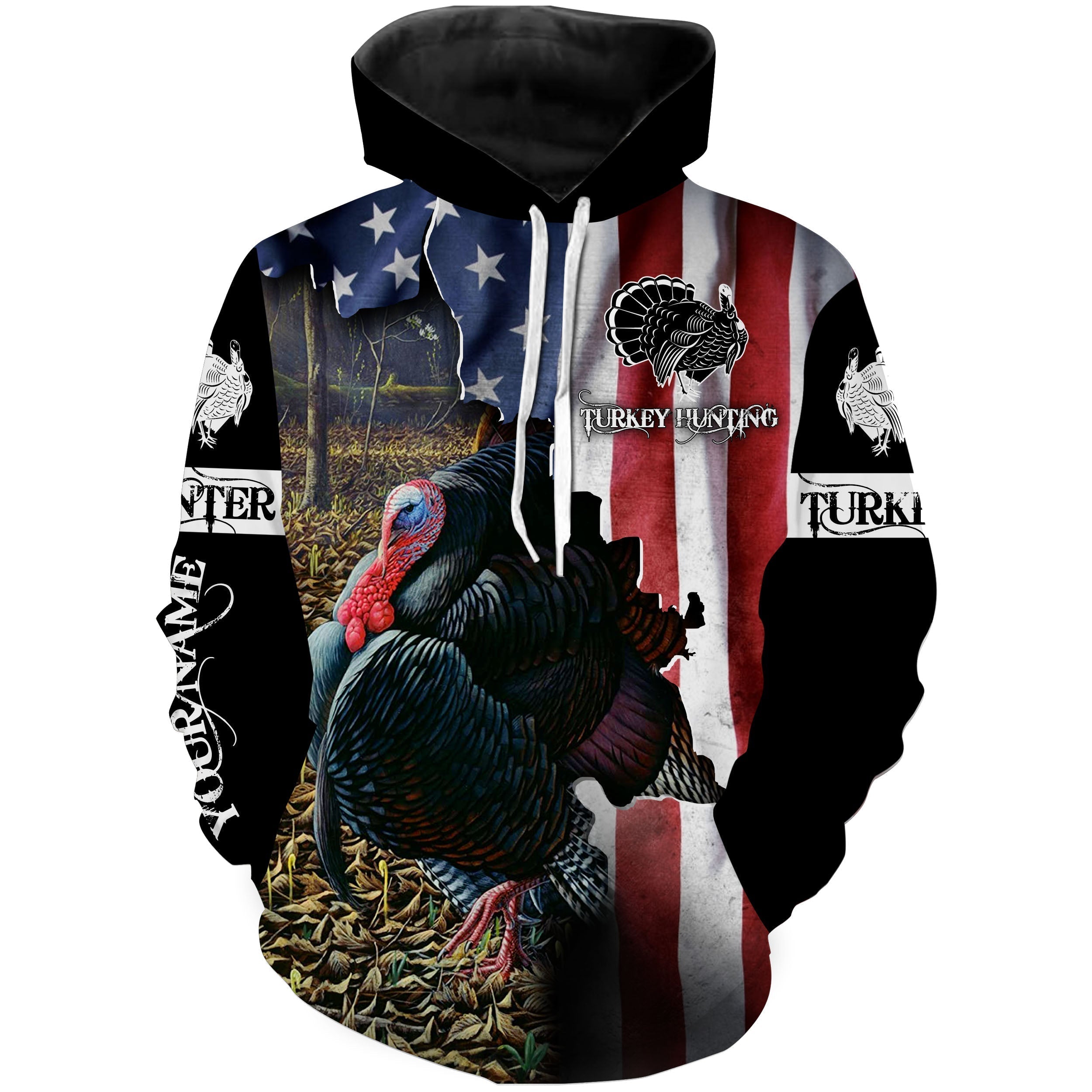 turkey-hunting-american-flag-customize-name-3d-all-over-printed-shirts-fishing-hoodie