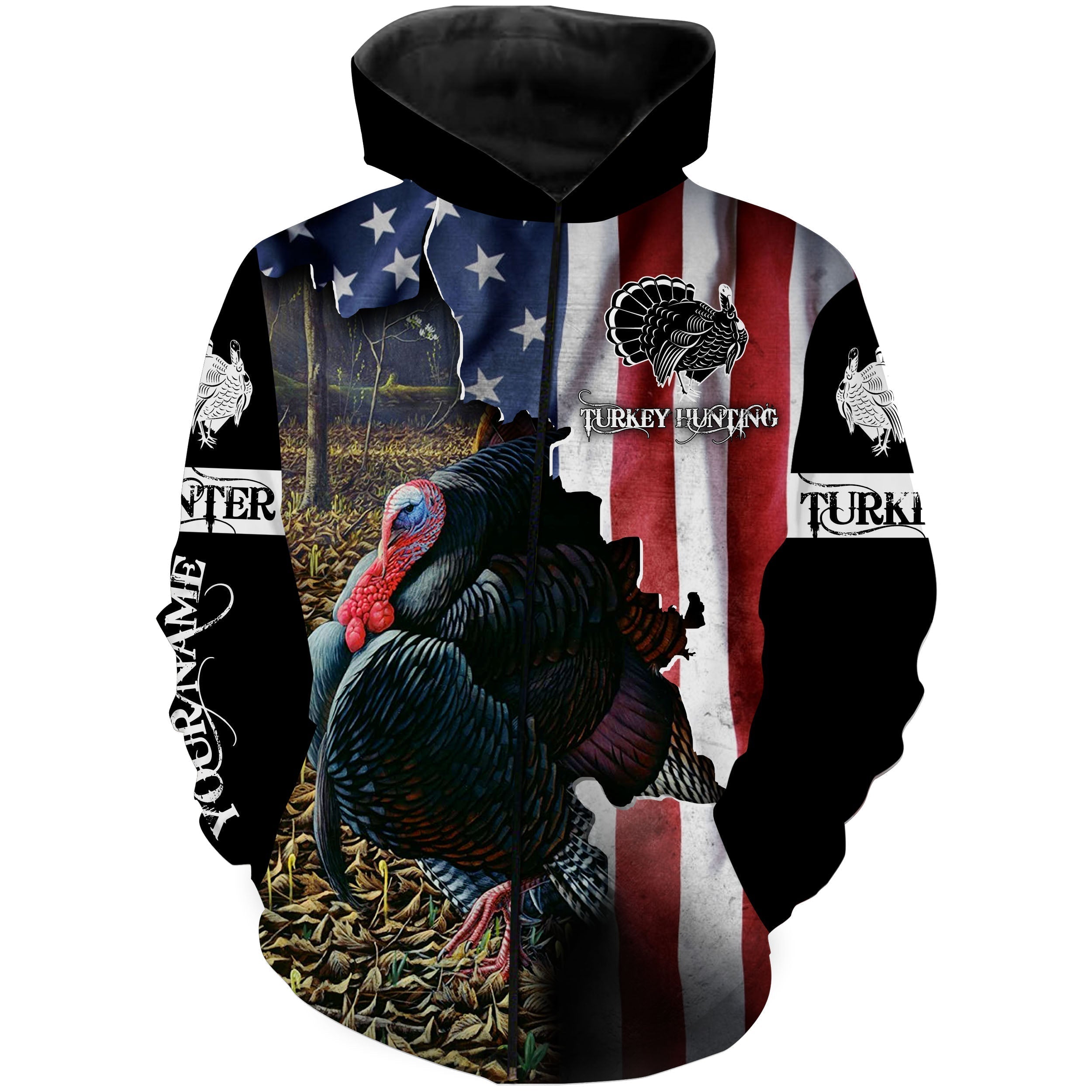 turkey-hunting-american-flag-customize-name-3d-all-over-printed-shirts-fishing-hoodie