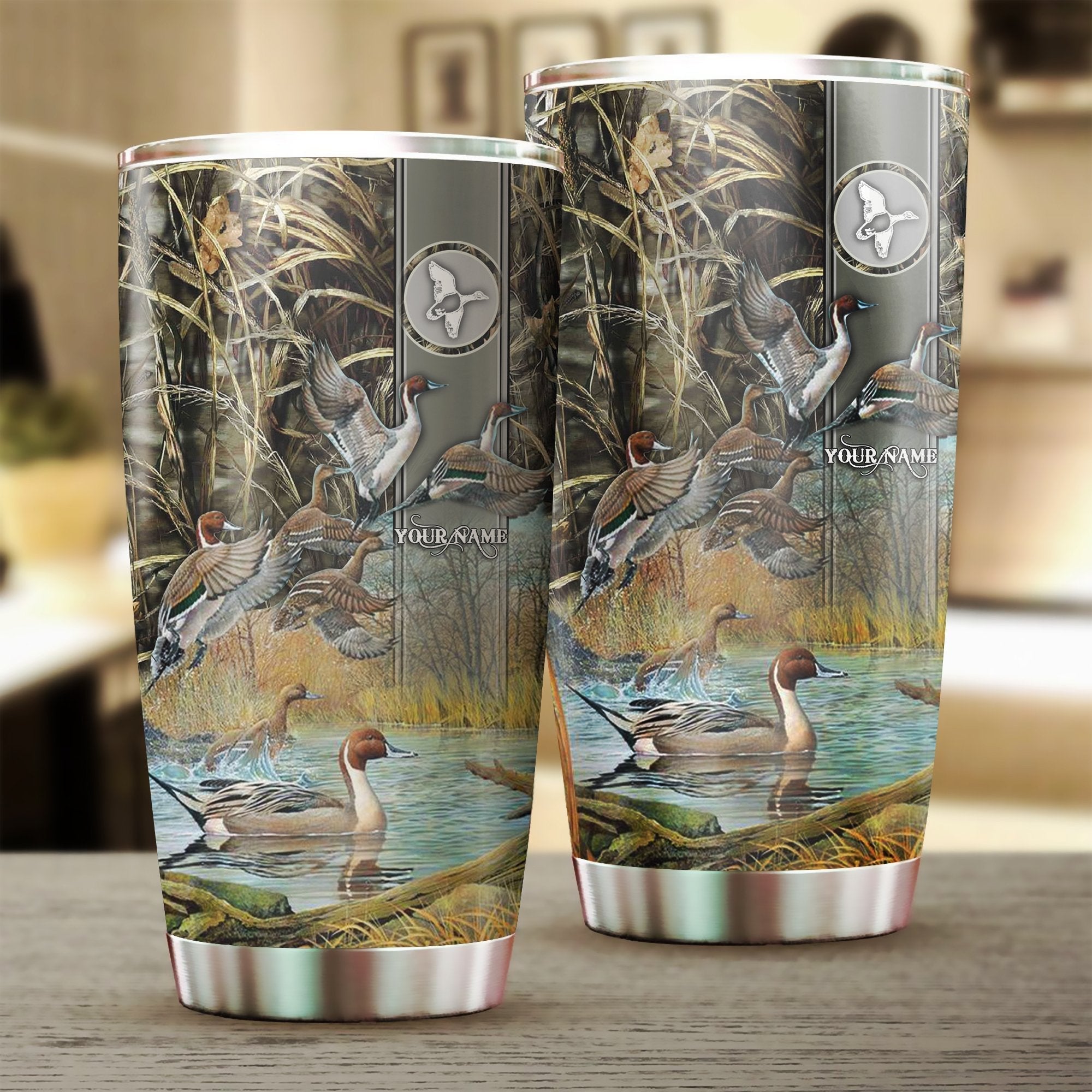 1pc-duck-hunting-waterfowl-camo-custom-name-stainless-steel-tumbler-cup-personalized-hunting-gifts-for-duck-hunter-fishing-tumbler