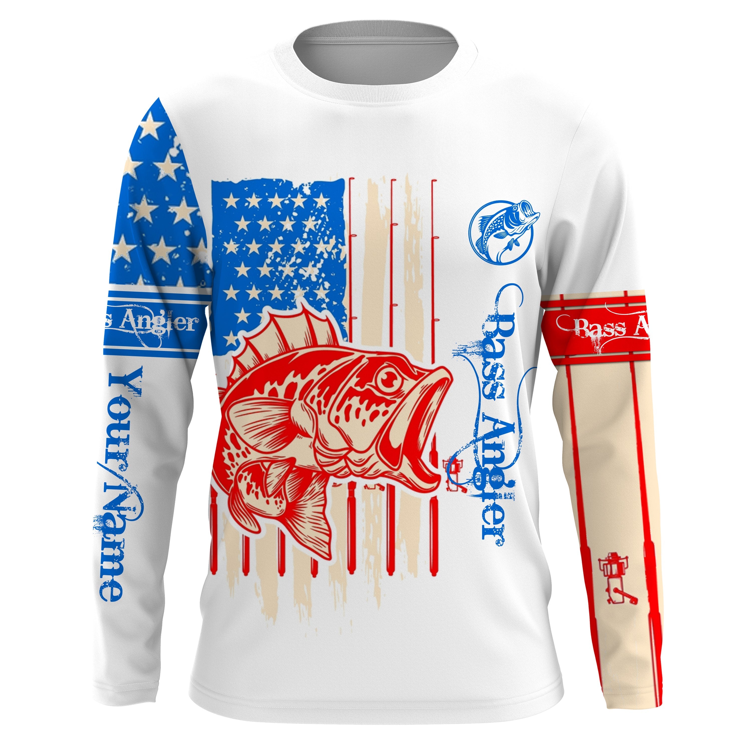 american-flag-with-bass-fish-custom-name-uv-protection-fishing-shirt-fishing-tournament-long-sleeve-personalized-fishing-gifts-fishing-long-sleeve-shirts