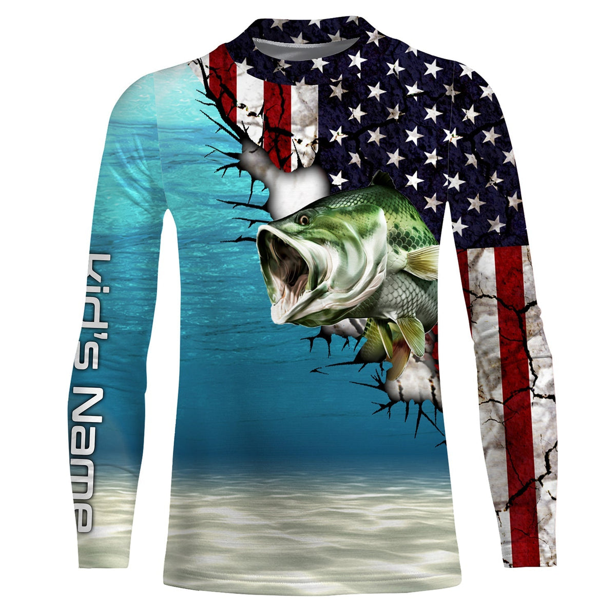 Largemouth Bass Fishing Custom Long Sleeve Fishing Shirts, Bass Fishin ...
