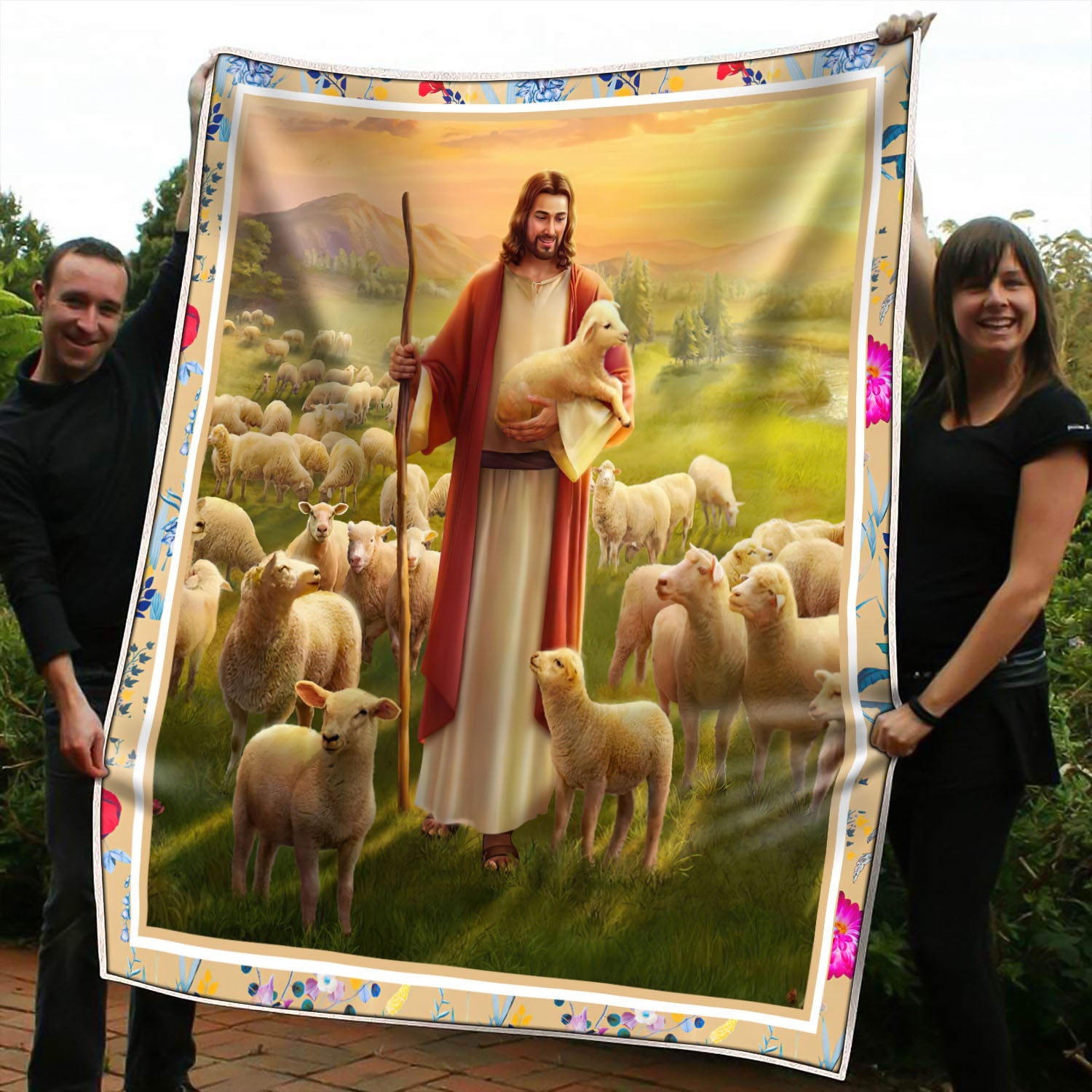 Christ and The Lamb Blanket and Quilt LT10 – Aljaira