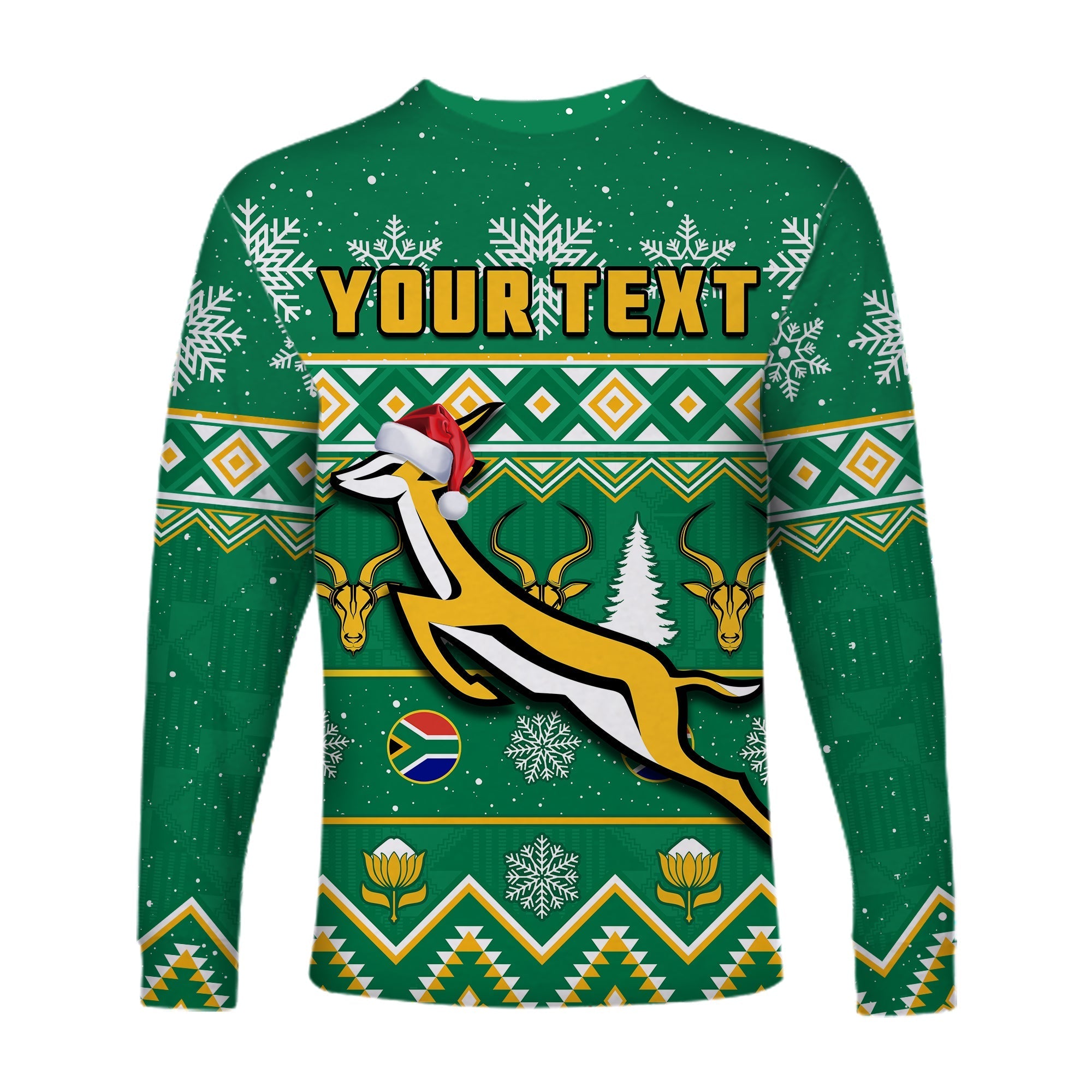 custom-personalised-south-africa-rugby-christmas-long-sleeve-shirt-springboks-geseende-kersfees