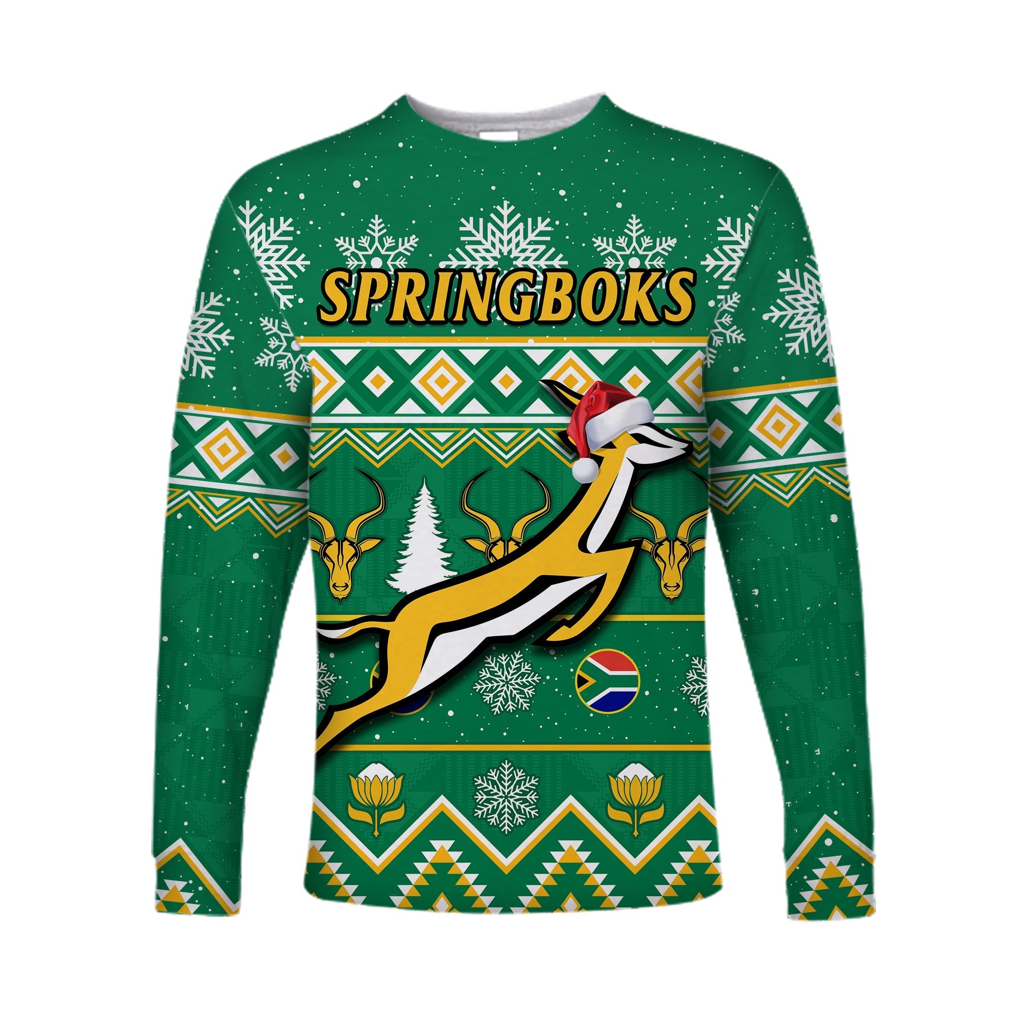 custom-personalised-south-africa-rugby-christmas-long-sleeve-shirt-springboks-geseende-kersfees