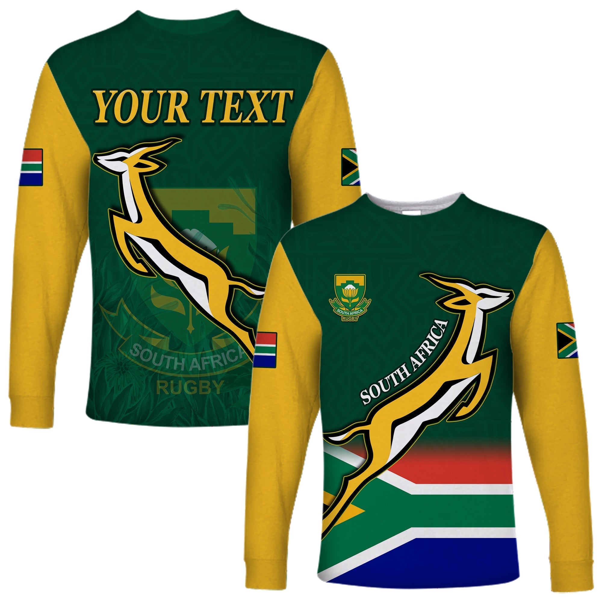 custom-personalised-south-africa-rugby-long-sleeve-shirt-springboks-champion-bokke-african-pattern-go-bokke