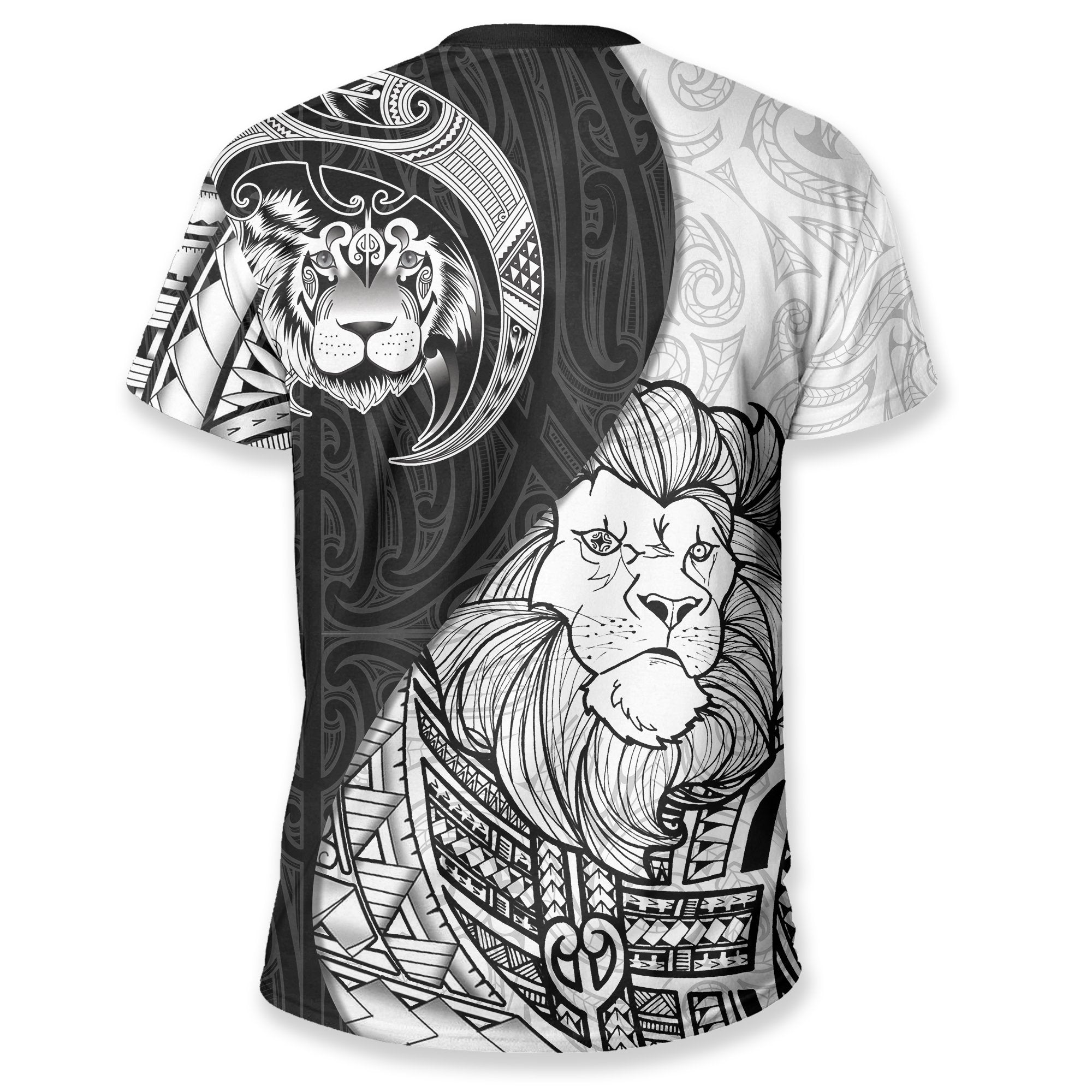 lion-maori-tattoo-t-shirt