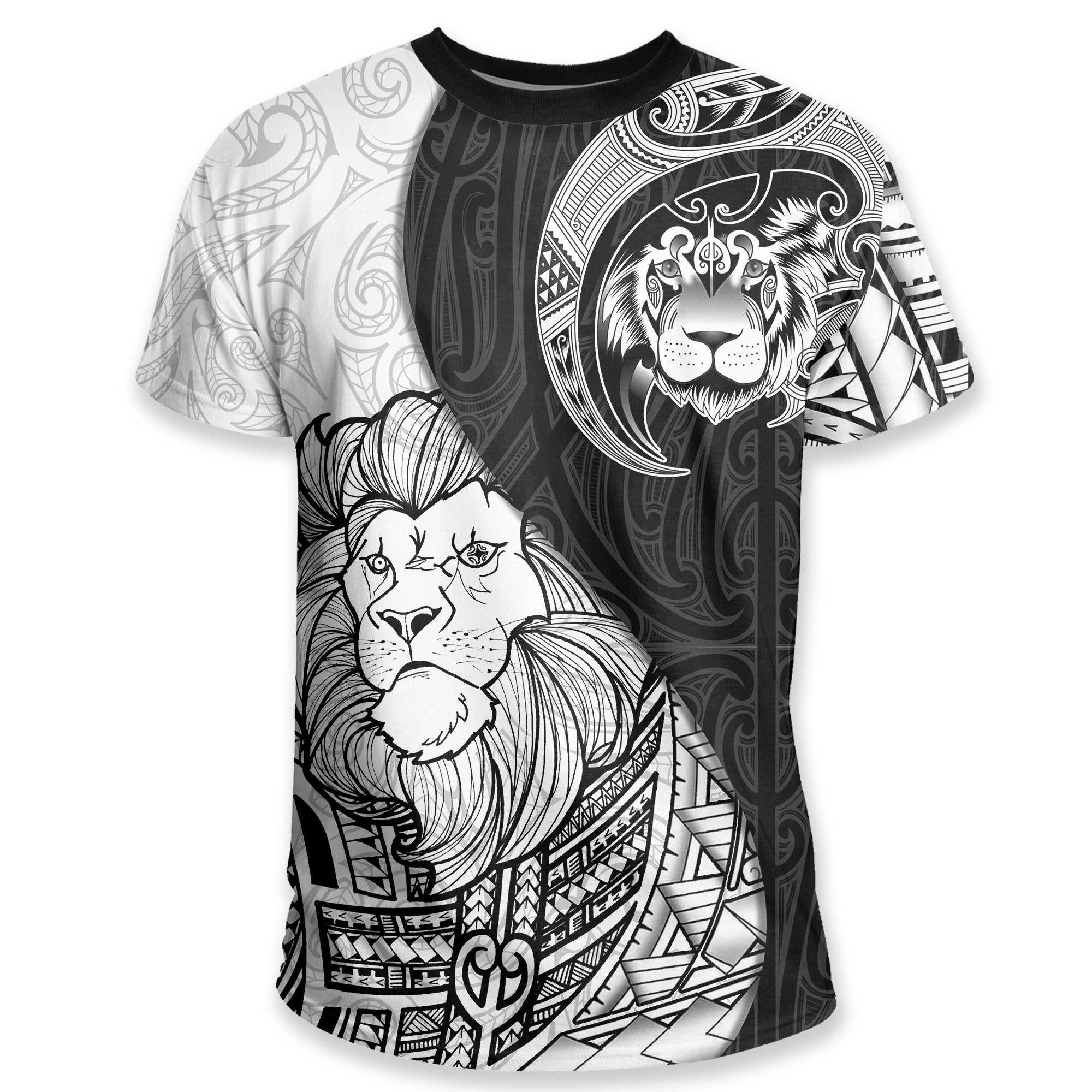 lion-maori-tattoo-t-shirt