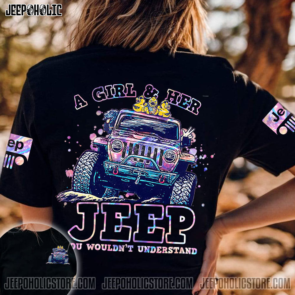 A Girl And Her Jeep Holo All Over Print
