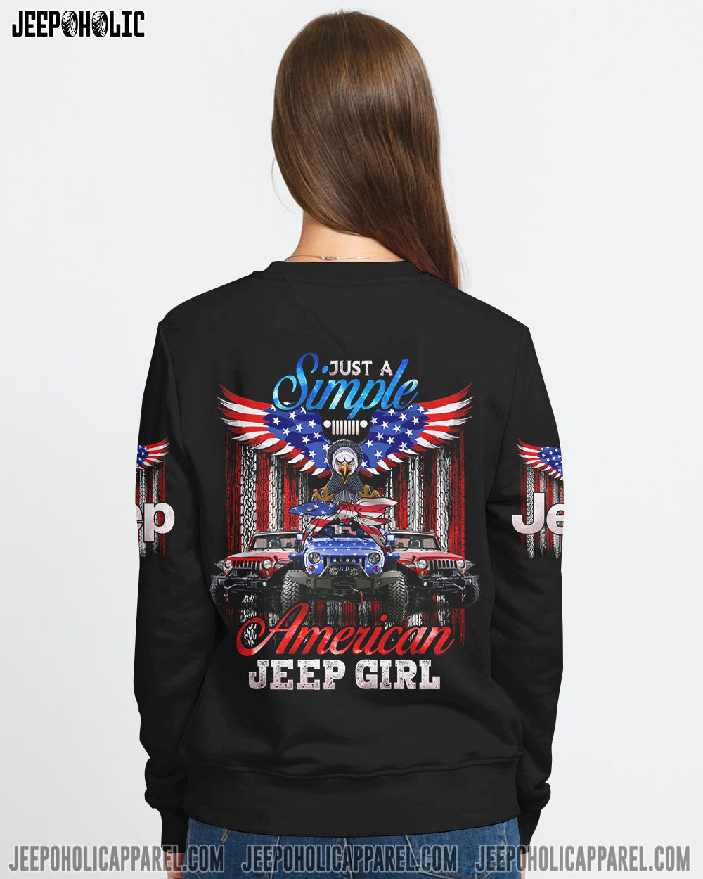 Simple American Jeep Girl Eagle All Over Print