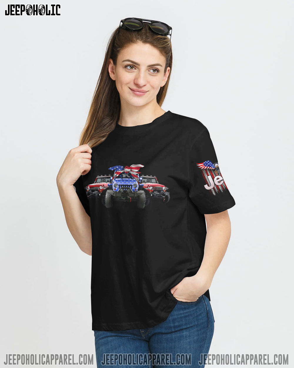 Simple American Jeep Girl Eagle All Over Print