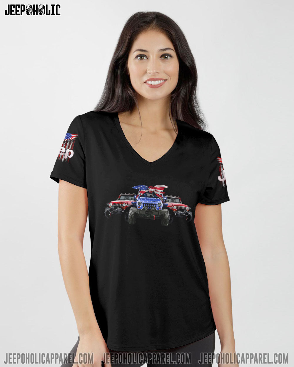 Simple American Jeep Girl Eagle All Over Print